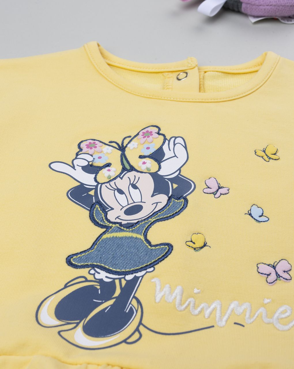 βρεφική μπλούζα φούτερ κίτρινη minnie για κορίτσι - Prénatal