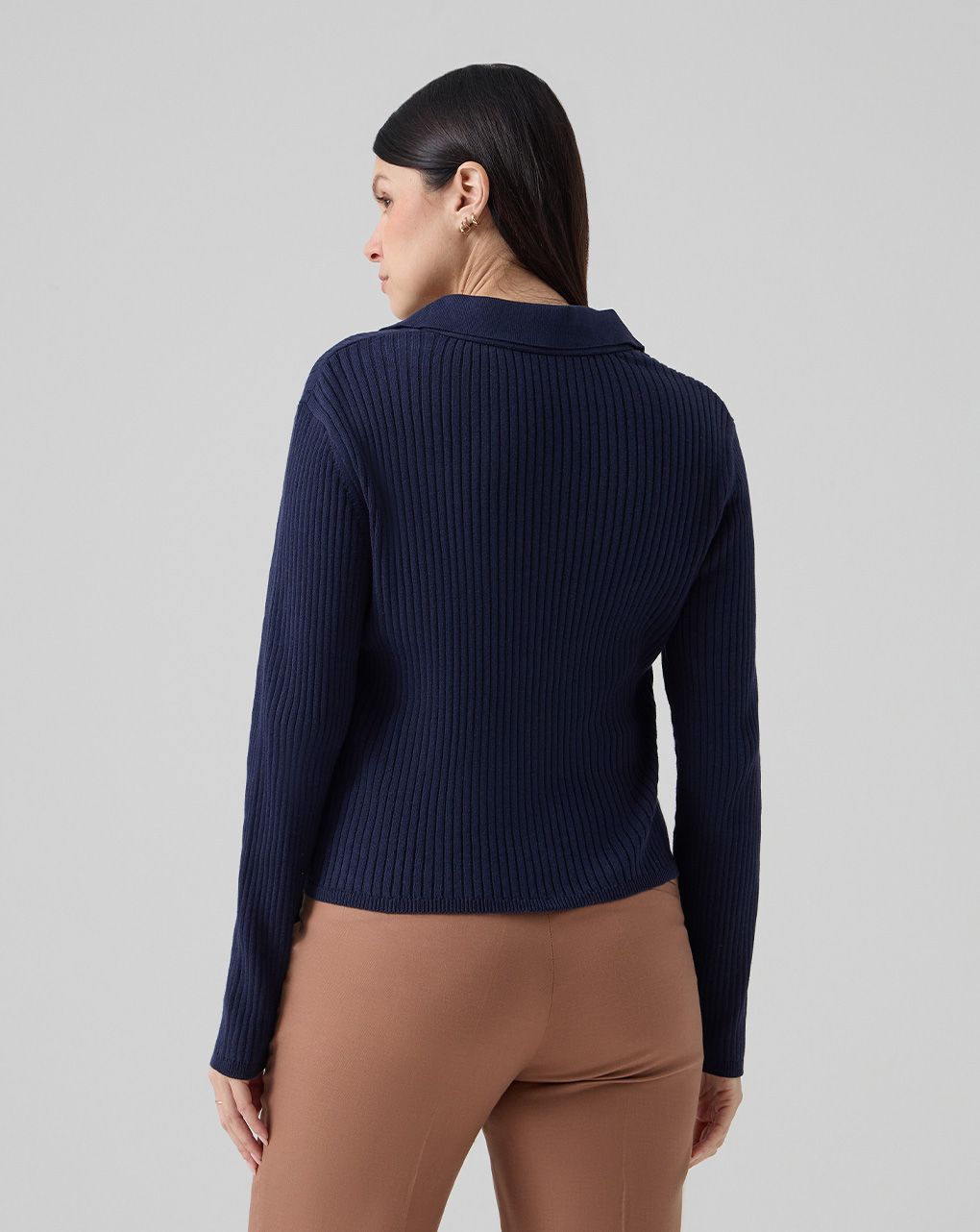 γυναικεία ζακέτα εγκυμοσύνης/θηλασμού μπλε ριμπ - Prénatal