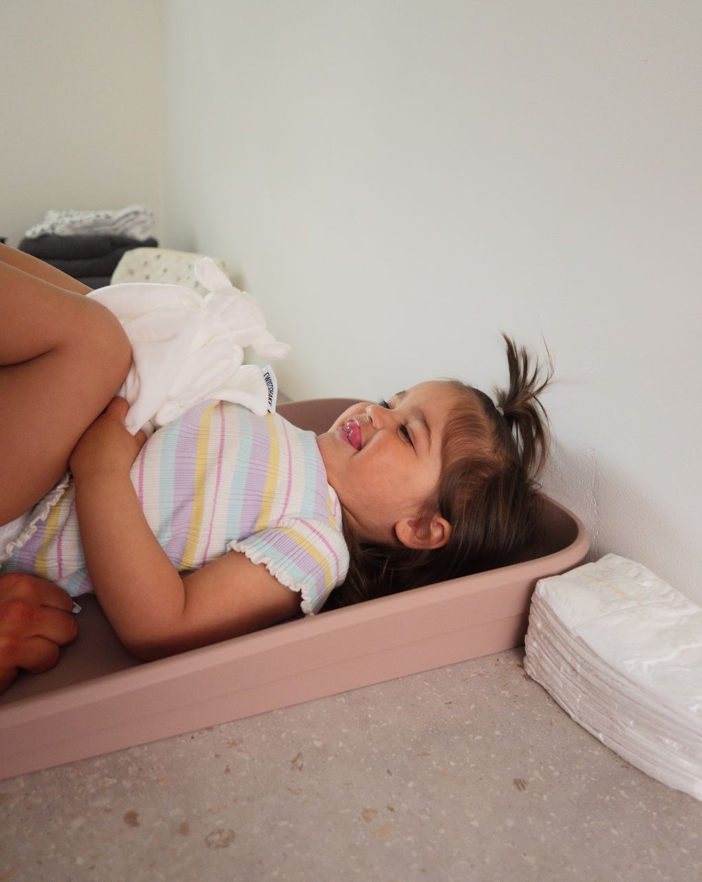 Twistshake βρεφική αλλαξιέρα αφρού faded pink 32-08-79159 - Twistshake