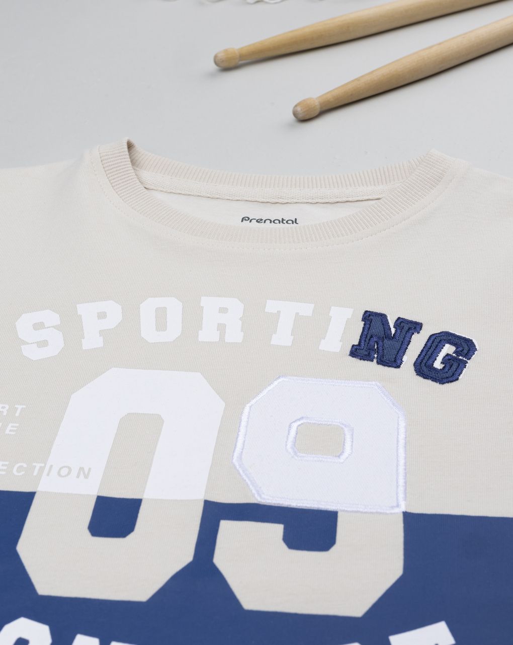 παιδική μπλούζα μπεζ sporting για αγόρι - Prénatal