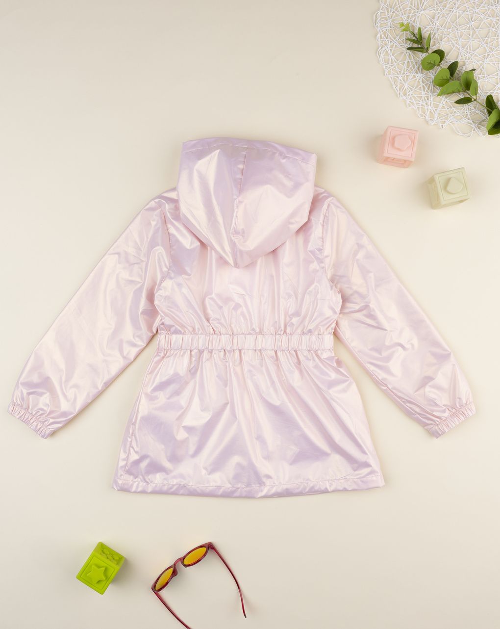 παιδικό μπουφάν ροζ ιριδίζον για κορίτσι - Prénatal