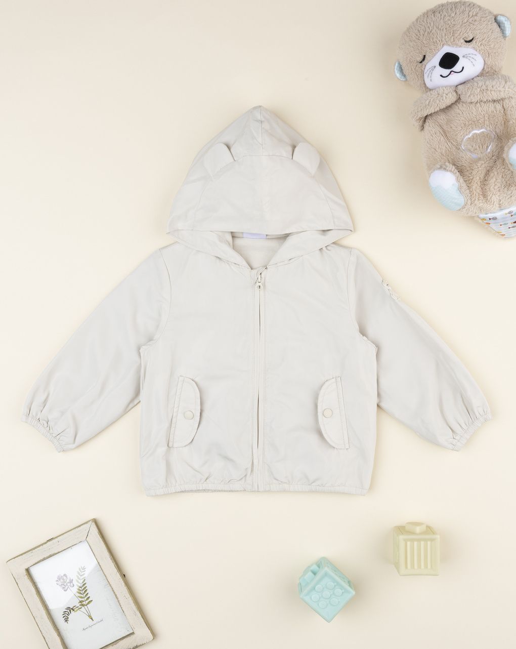 βρεφικό μπουφάν μπεζ για αγόρι