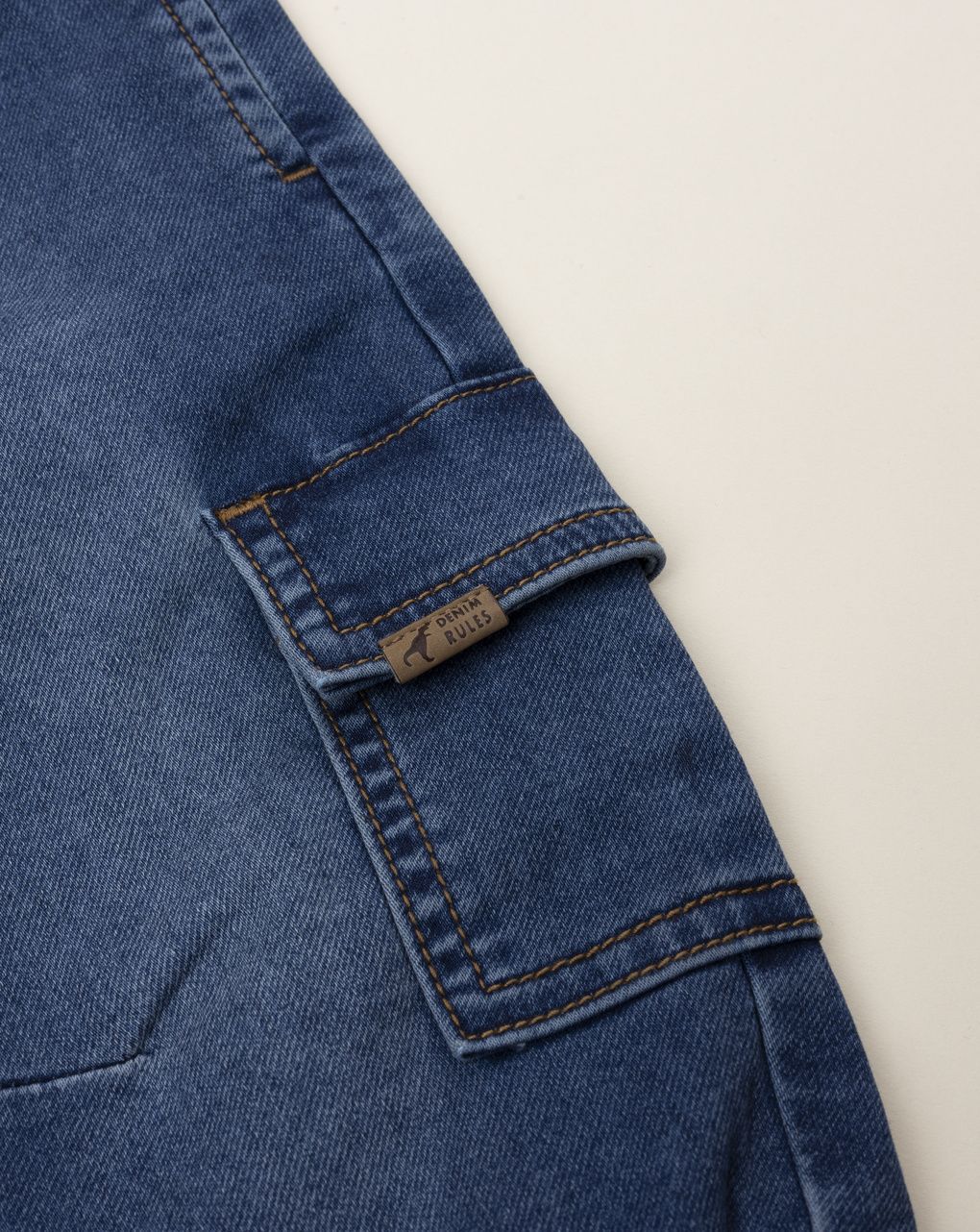 βρεφικό τζιν παντελόνι μπλε με τσέπη για αγόρι - Prénatal