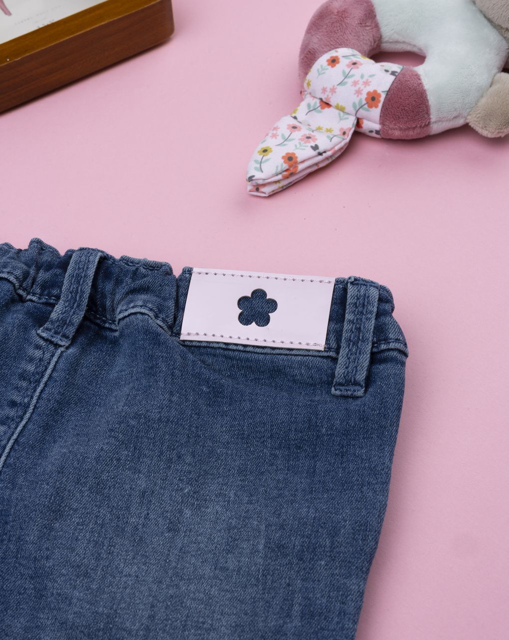 βρεφικό τζιν παντελόνι μπλε wide leg για κορίτσι - Prénatal