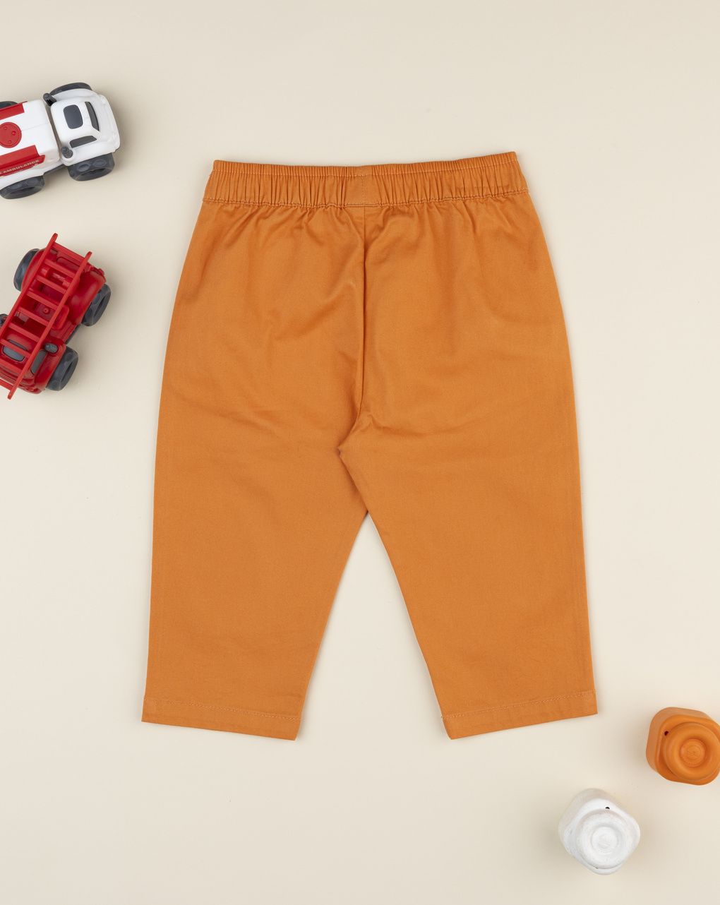 βρεφικό παντελόνι twill πορτοκαλί για αγόρι - Prénatal