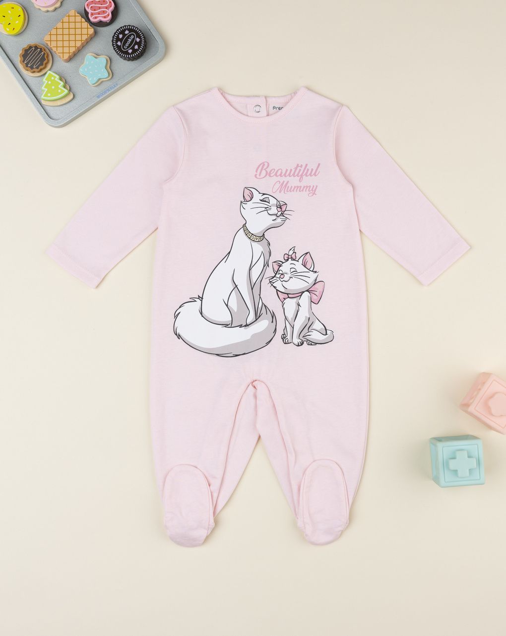 βρεφικό φορμάκι ροζ the aristocats για κορίτσι