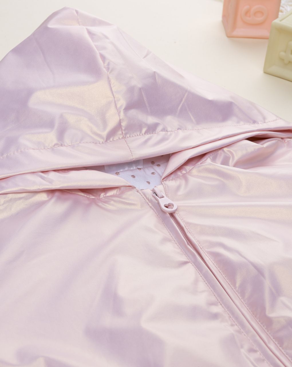 παιδικό μπουφάν ροζ ιριδίζον για κορίτσι - Prénatal