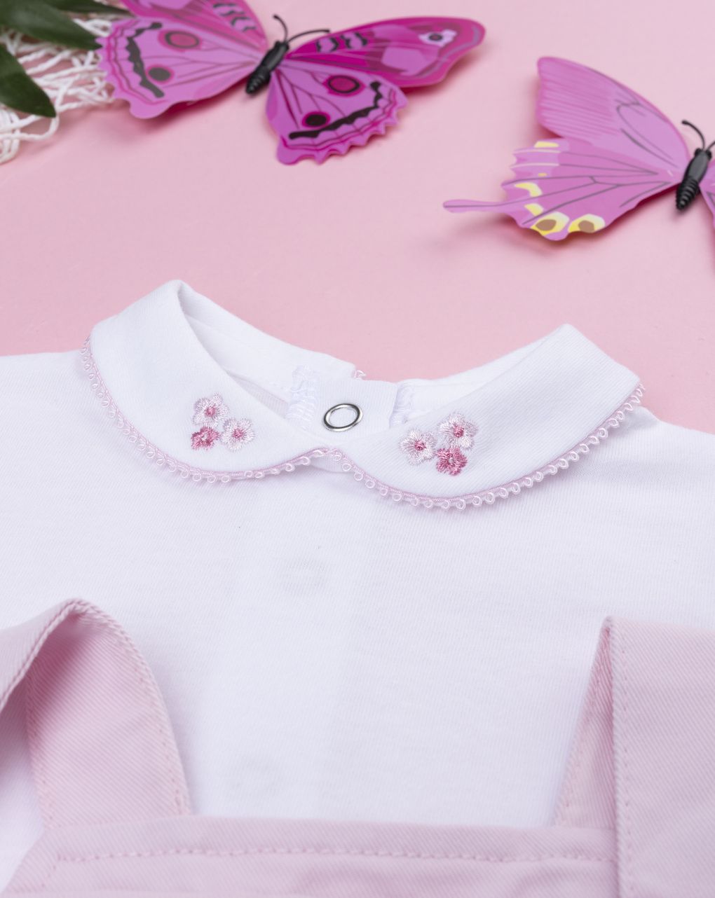 βρεφικό σετ μπλούζα και σαλοπέτα με λουλούδια για κορίτσι - Prénatal