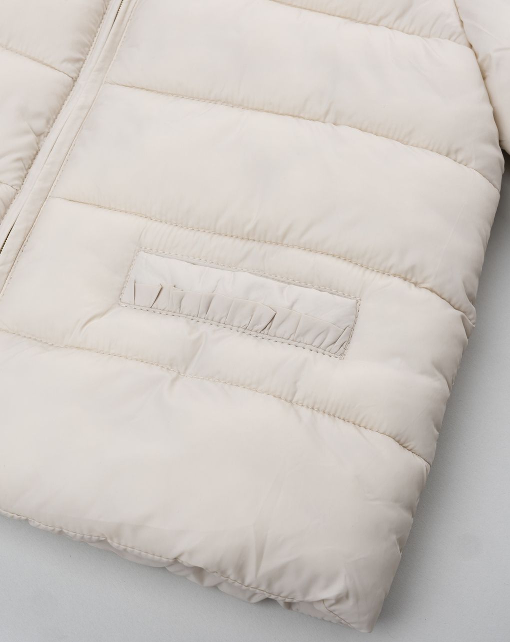 παιδικό μπουφάν καπιτονέ μπεζ για κορίτσι - Prénatal