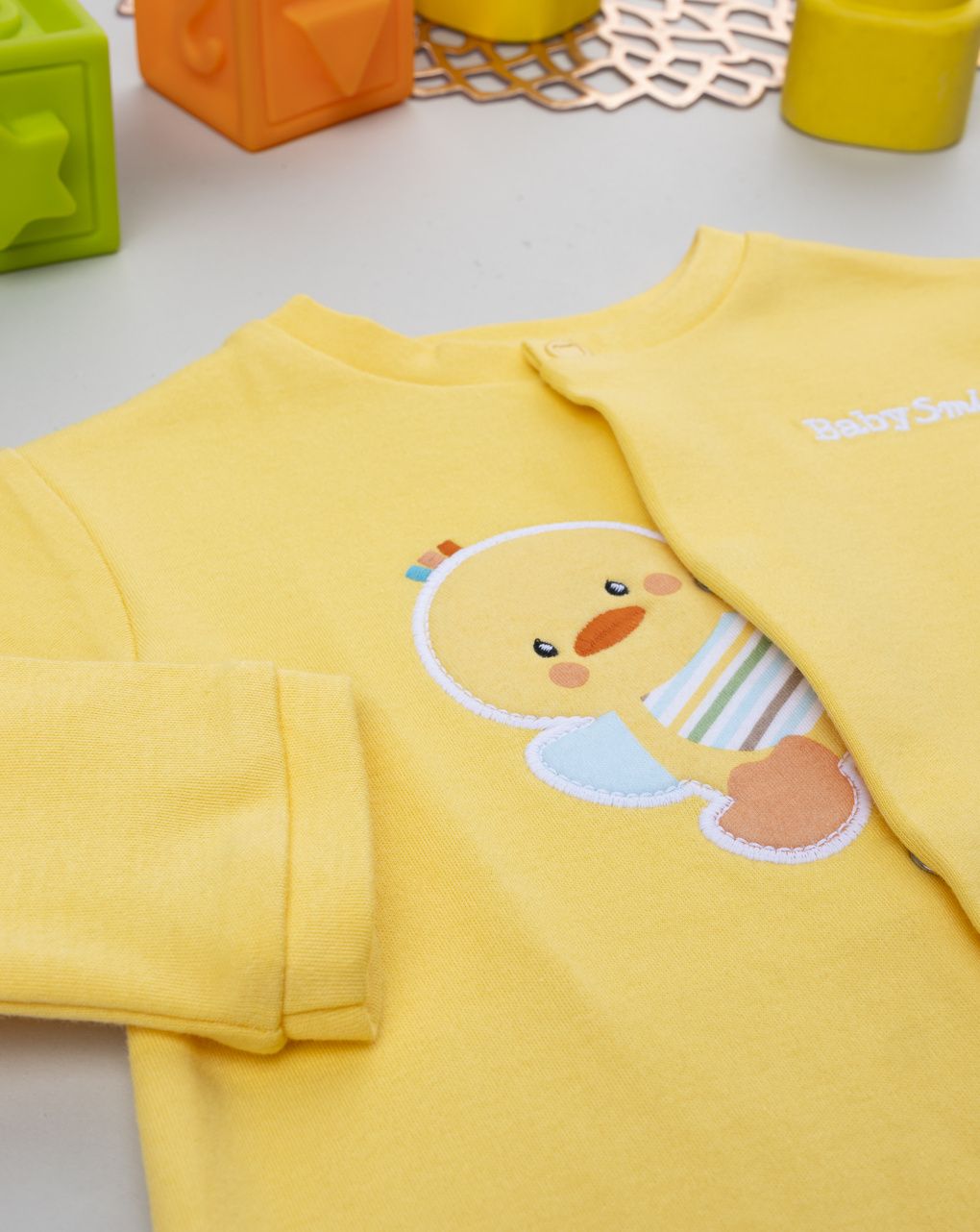 βρεφικό φορμάκι κίτρινο baby smile unisex - Prénatal