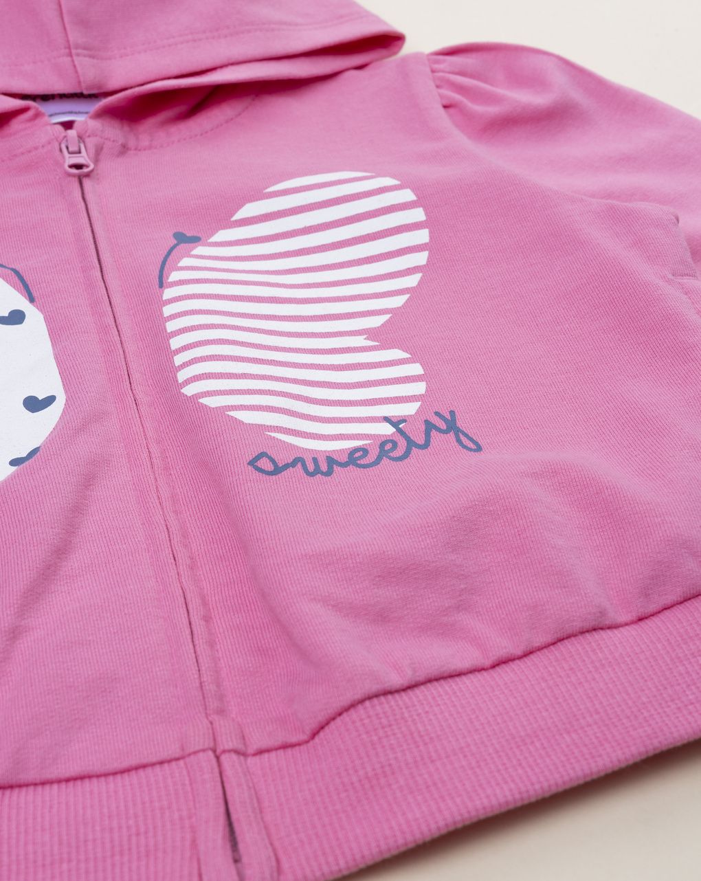 βρεφική ζακέτα φούτερ ροζ sweety για κορίτσι - Prénatal