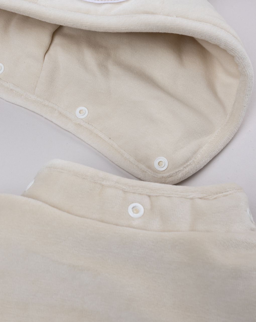 βρεφικό μπουφάν σενίλ μπεζ με αρκουδάκι για αγόρι - Prénatal