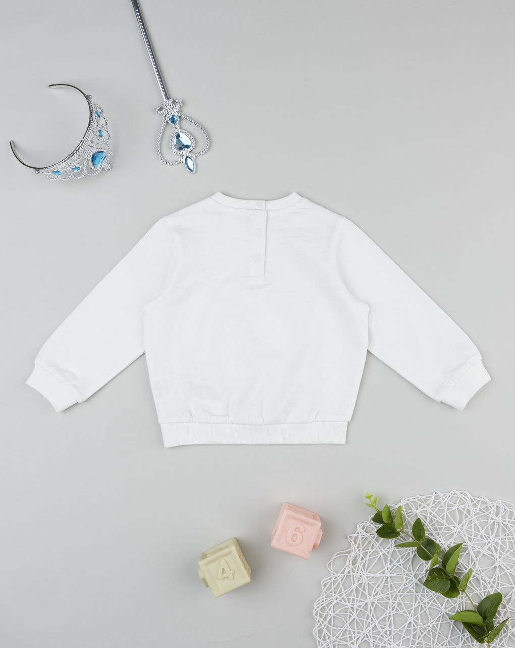 βρεφική μπλούζα φούτερ λευκή sweety για κορίτσι - Prénatal
