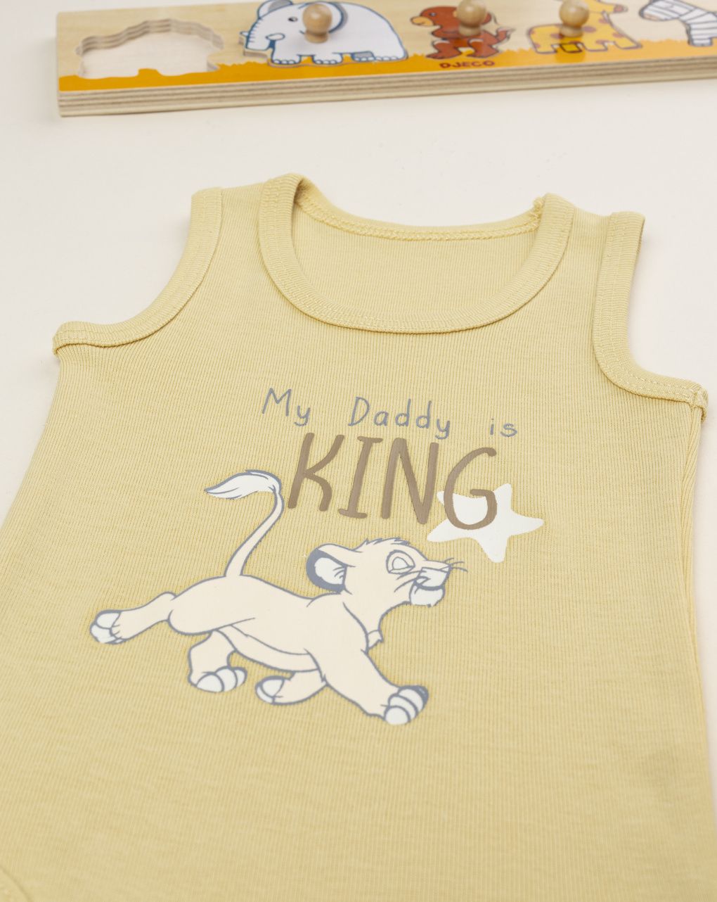 βρεφικό κορμάκι κίτρινο lion king για αγόρι - Prénatal