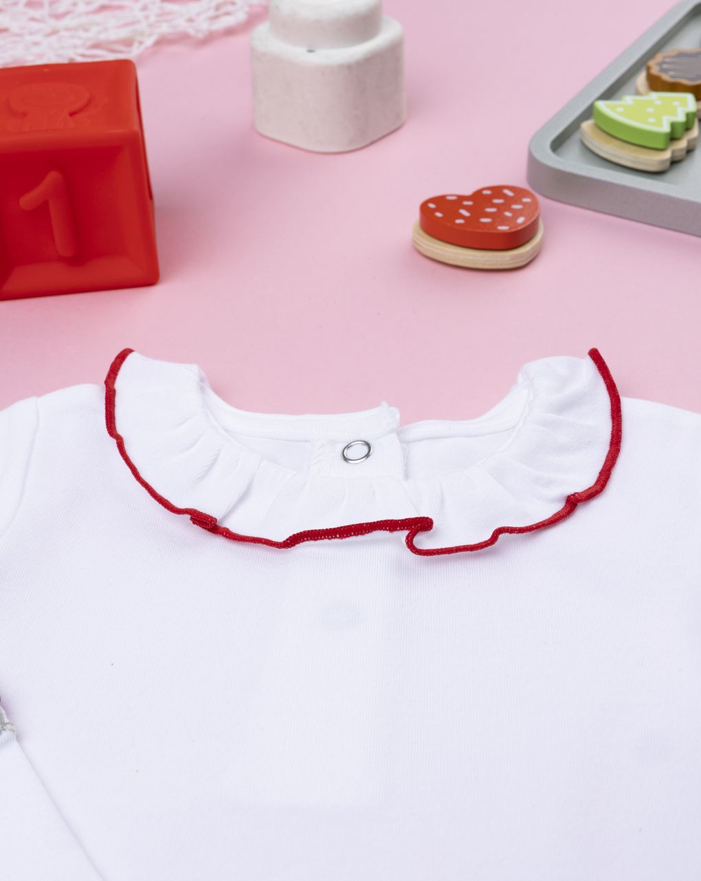 βρεφικό κορμάκι λευκό με λουλούδια για κορίτσι - Prénatal