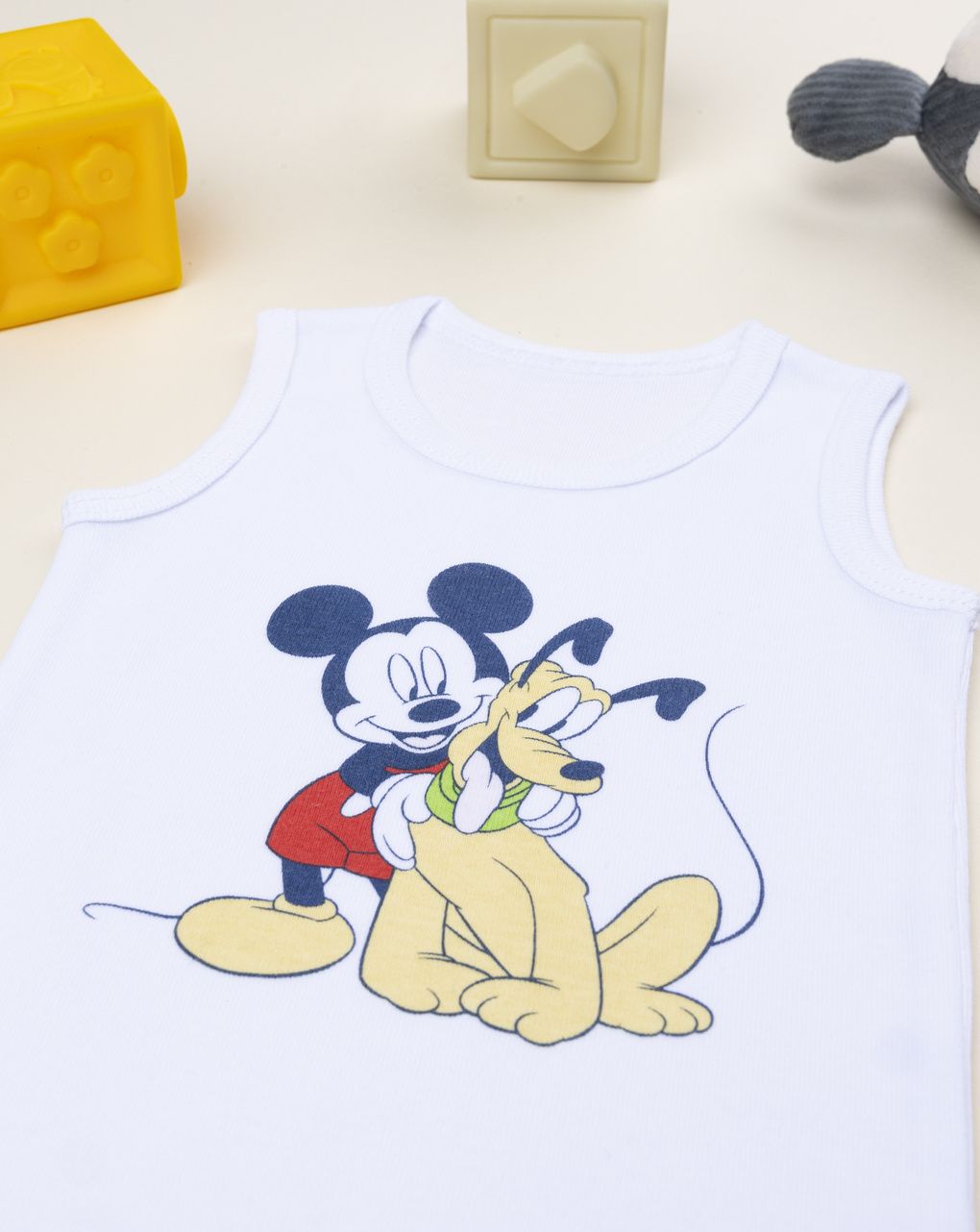 βρεφικό κορμάκι λευκό mickey & pluto για αγόρι - Prénatal