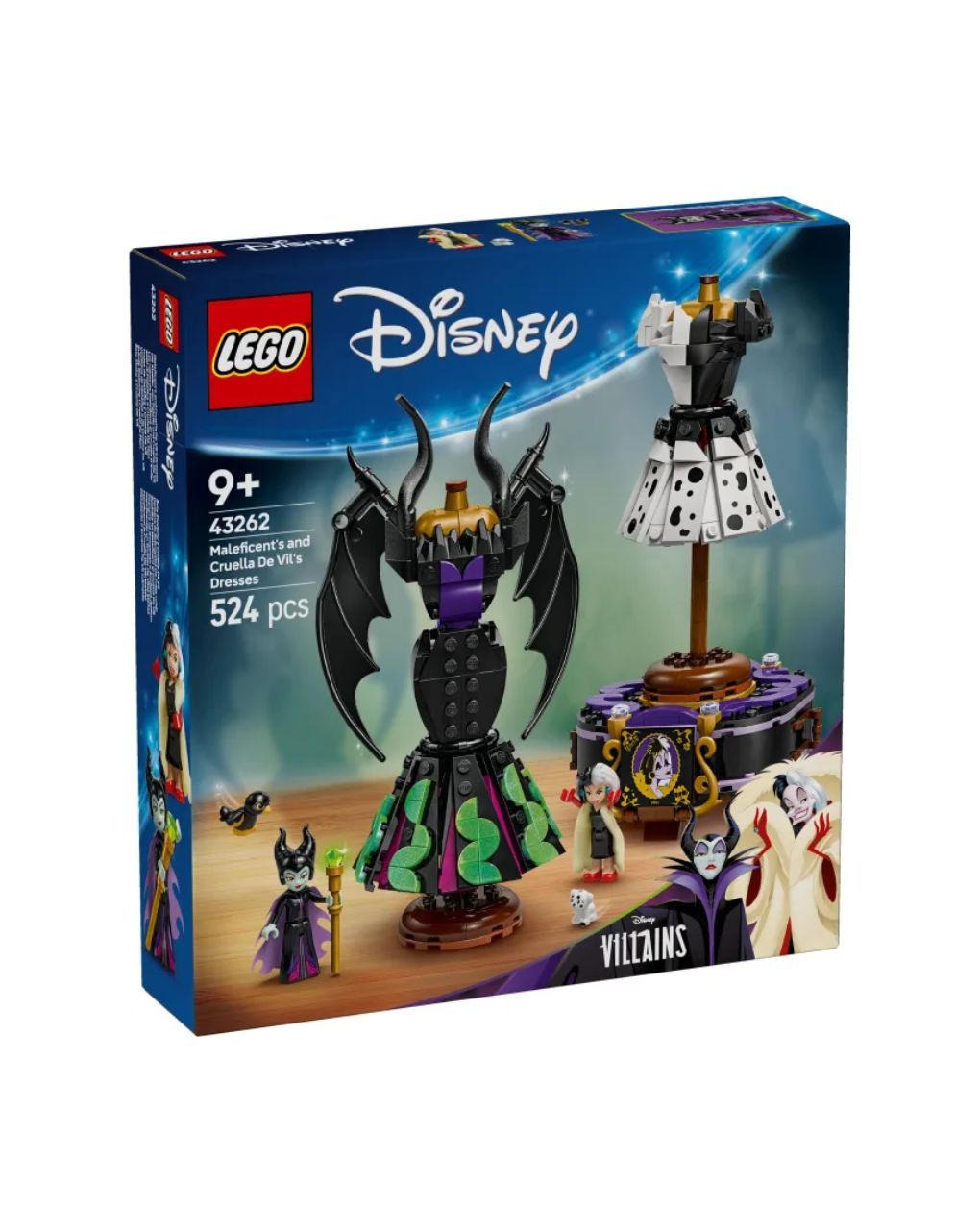 Lego disney maleficent's & cruella de vil's dresses 43262