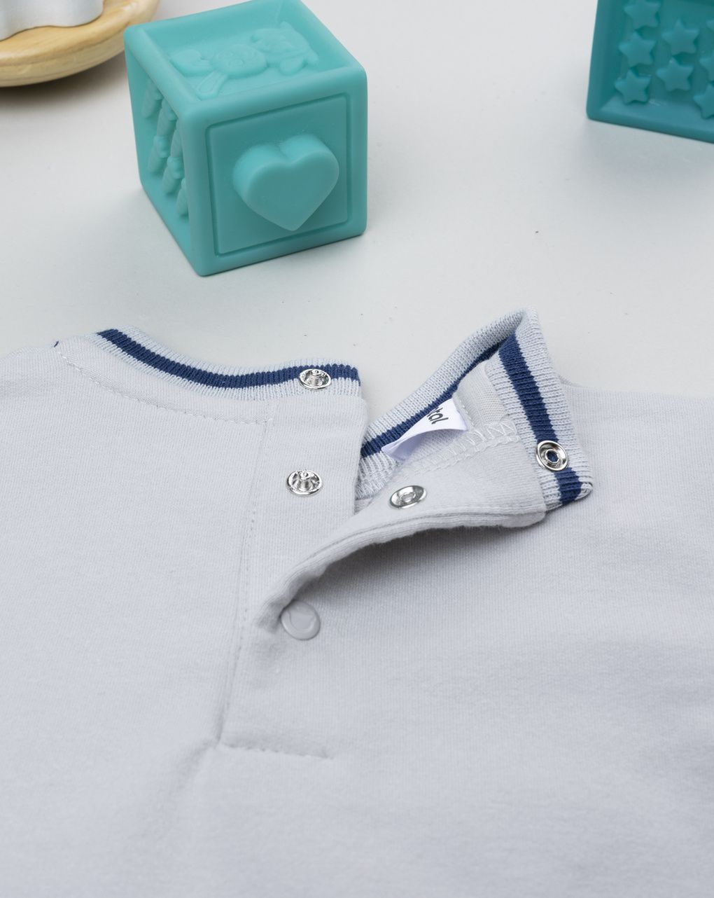 βρεφική μπλούζα φούτερ γκρι forever bro για αγόρι - Prénatal