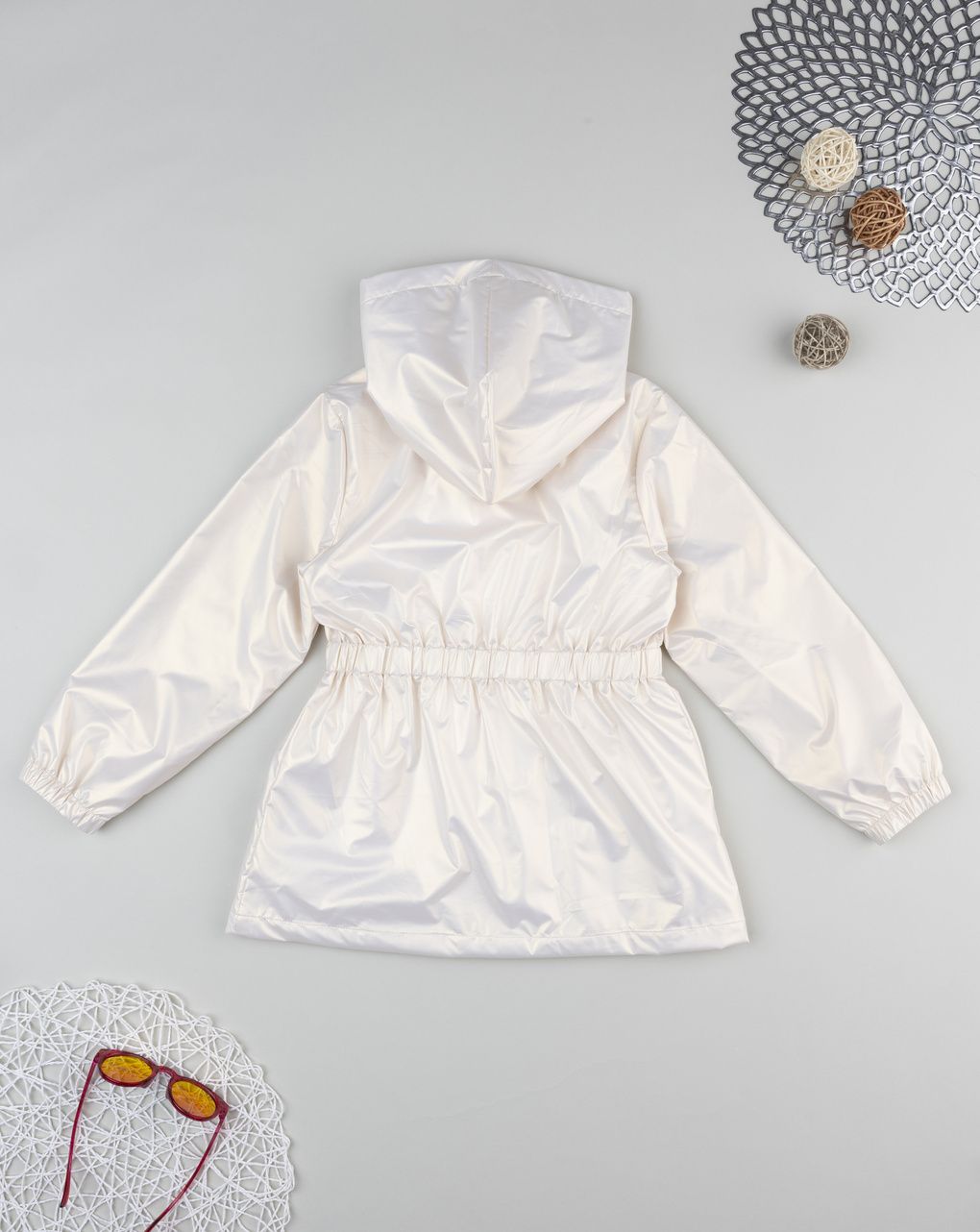 παιδικό μπουφάν λευκό ιριδίζον για κορίτσι - Prénatal