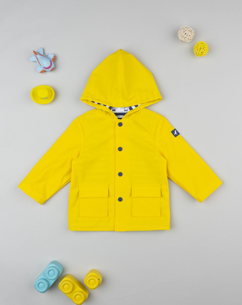 βρεφικό παλτό κερωμένο κίτρινο για αγόρι