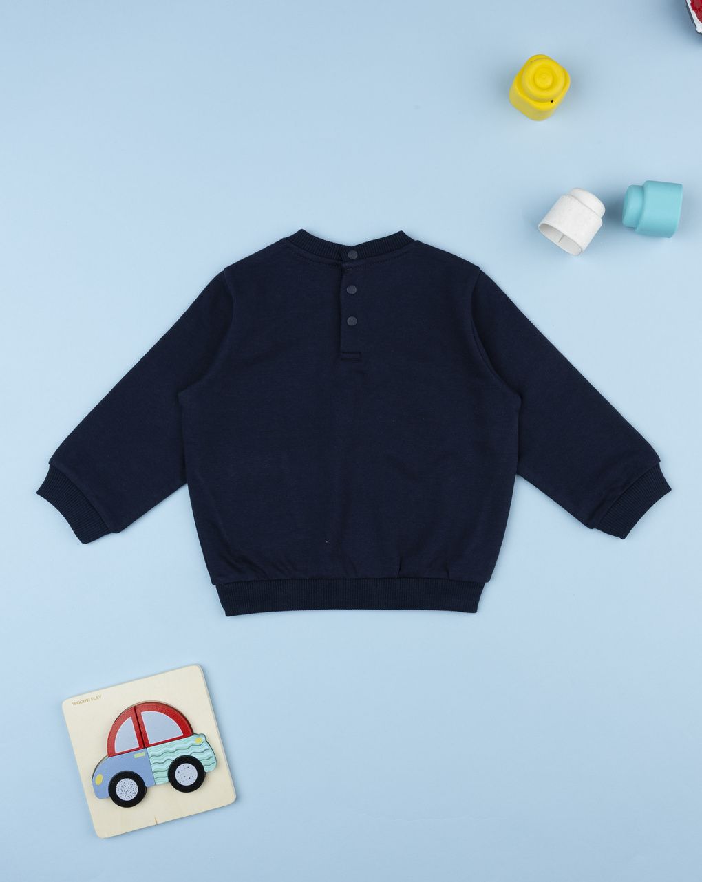 βρεφική μπλούζα φούτερ μπλε dinos για αγόρι - Prénatal