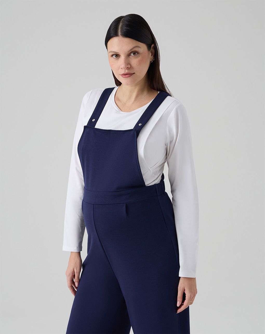 γυναικείο σετ σαλοπέτα και μπλούζα εγκυμοσύνης/θηλασμού μπλε - Prénatal