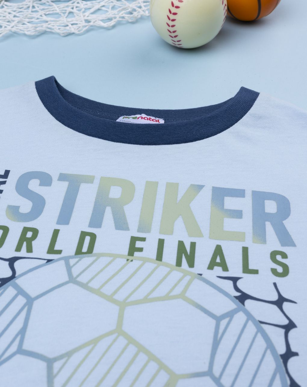 παιδική πιτζάμα γαλάζια/μπλε ποδόσφαιρο για αγόρι - Prénatal