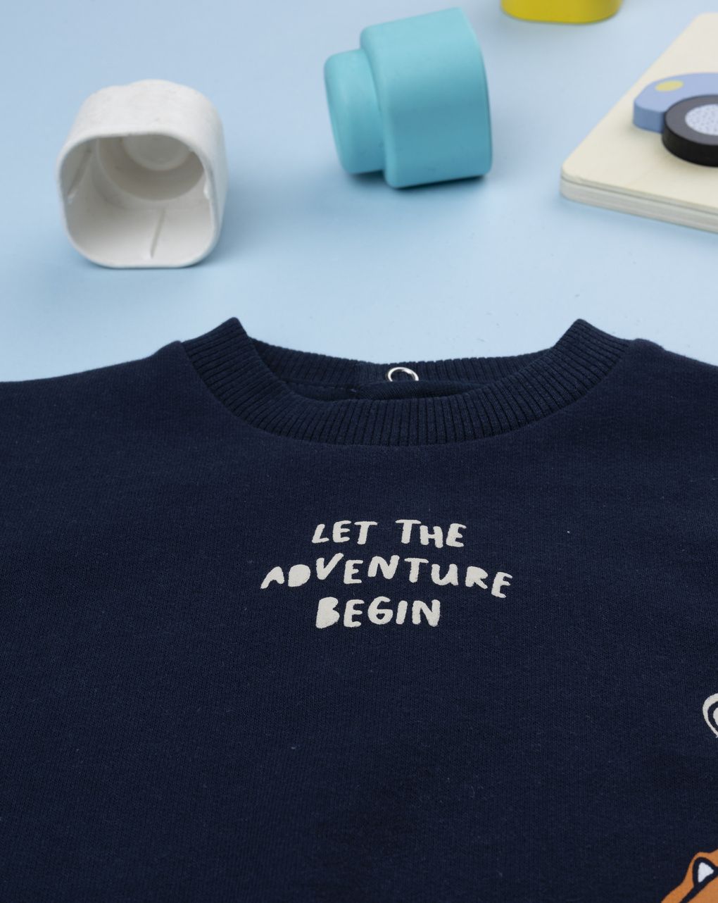 βρεφική μπλούζα φούτερ μπλε dinos για αγόρι - Prénatal