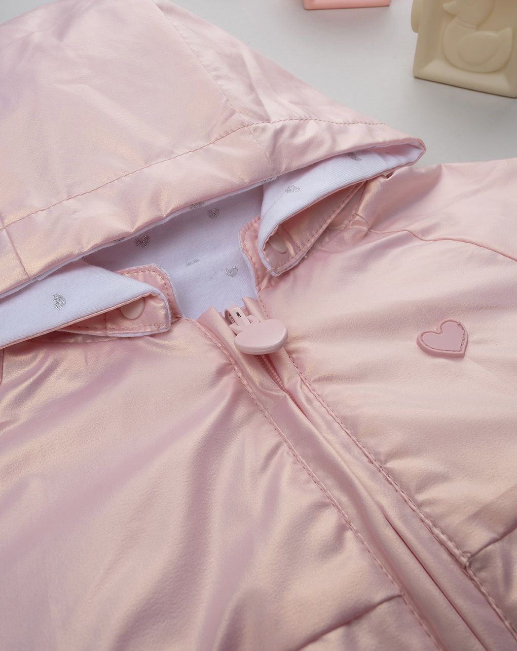 βρεφικό μπουφάν ροζ metallic για κορίτσι - Prénatal