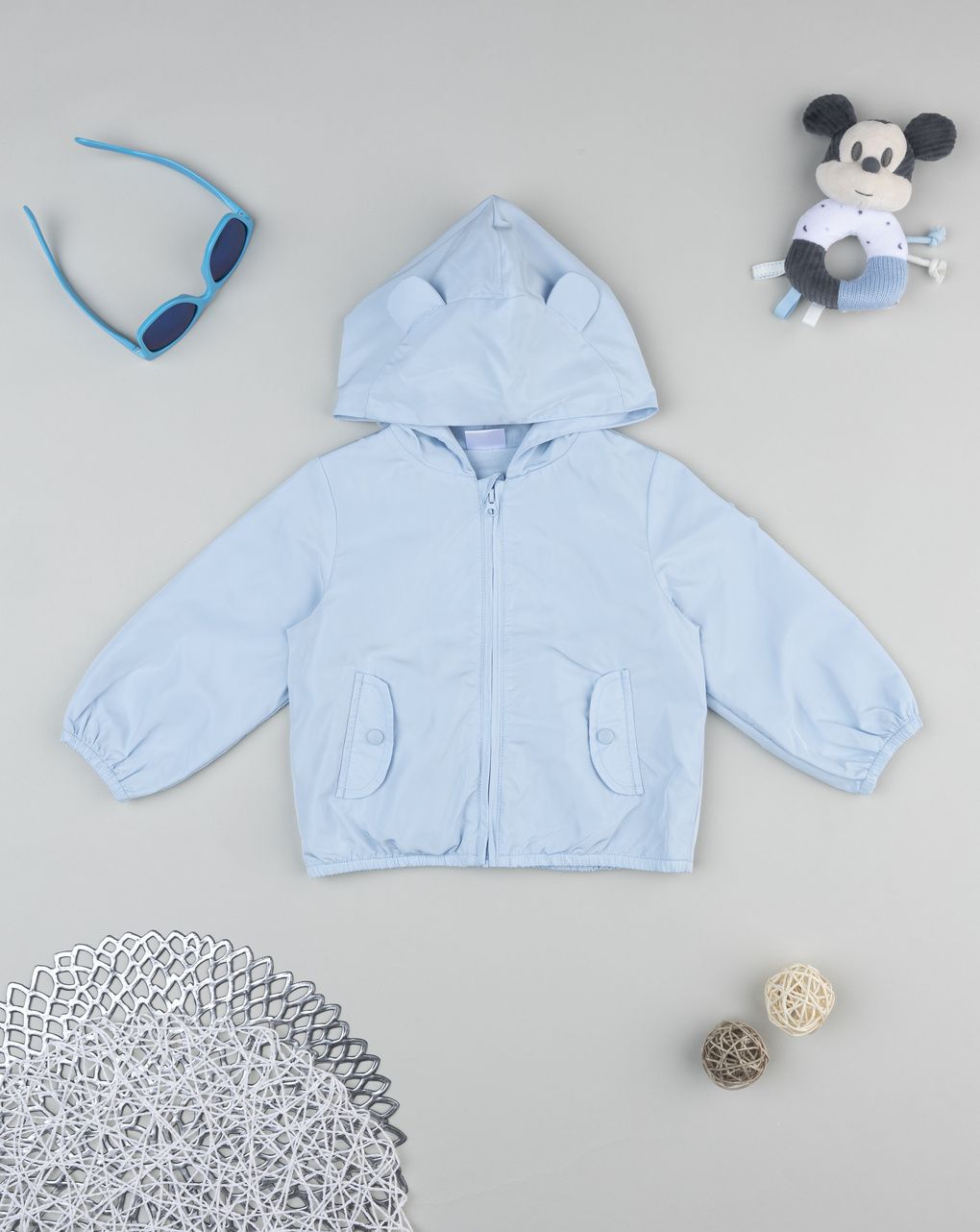 βρεφικό μπουφάν γαλάζιο για αγόρι
