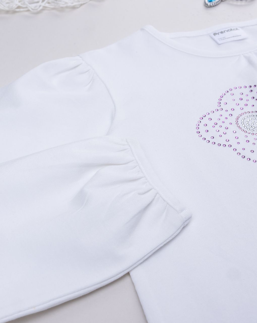 παιδική μπλούζα λευκή με λουλούδια για κορίτσι - Prénatal