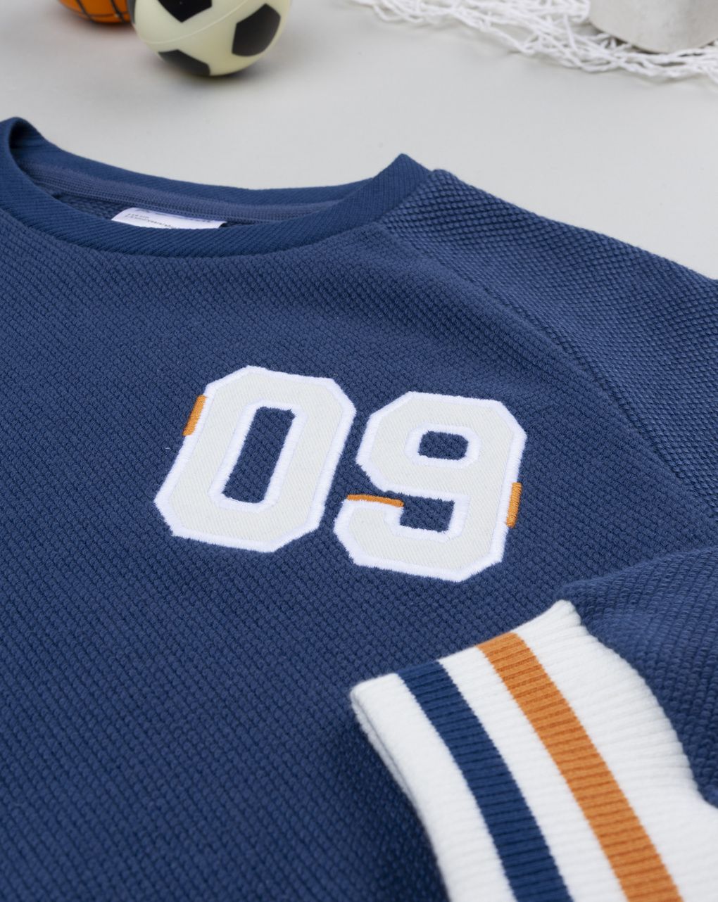 παιδική μπλούζα πικέ μπλε 09 για αγόρι - Prénatal