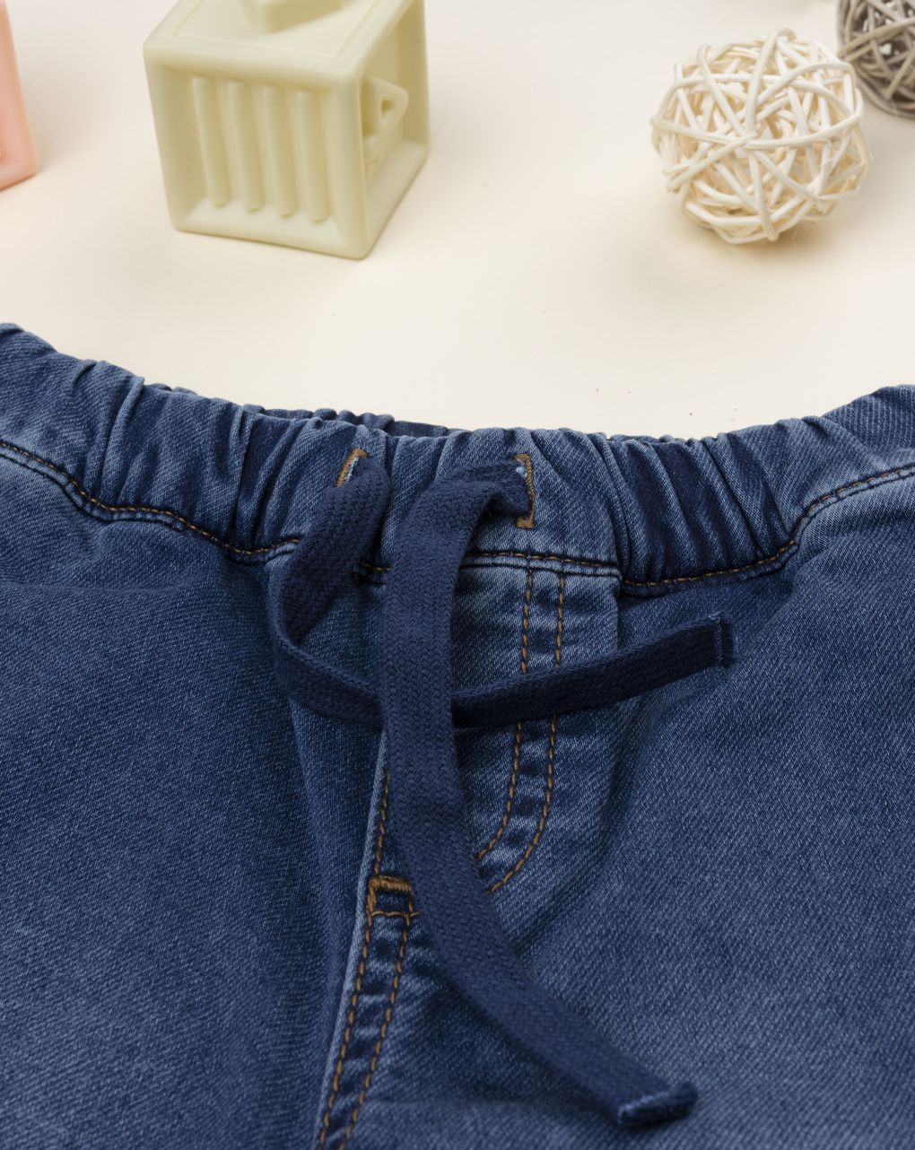 βρεφικό τζιν παντελόνι μπλε με τσέπη για αγόρι - Prénatal