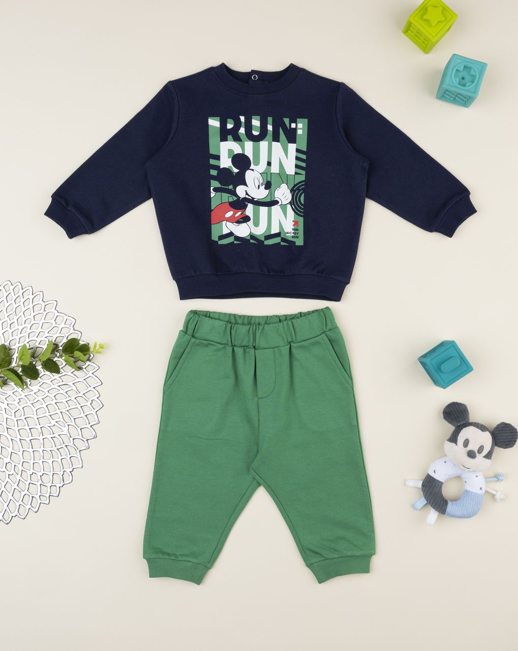 βρεφικό σετ φούτερ/φόρμα mickey για αγόρι