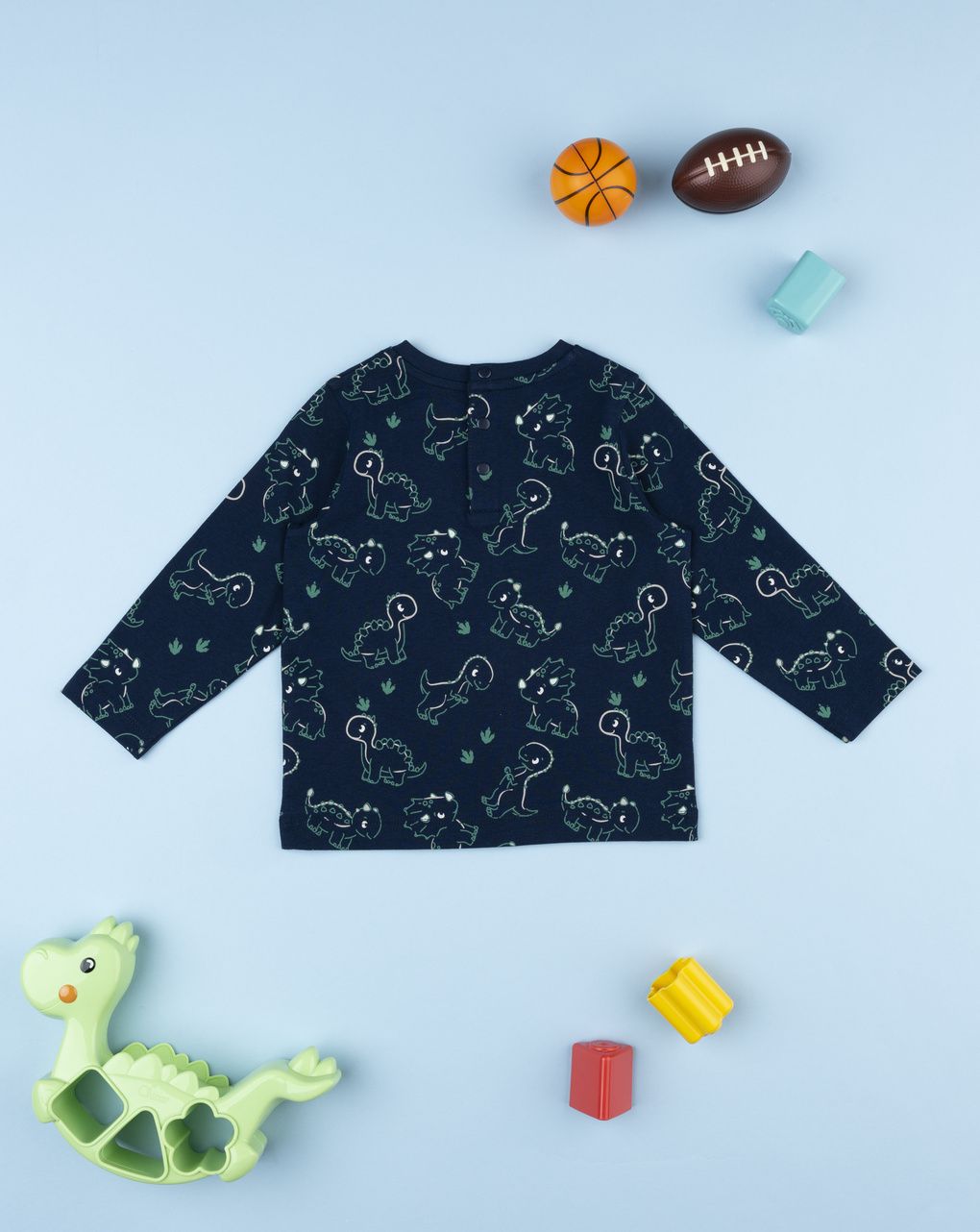 βρεφική μπλούζα μπλε dinos για αγόρι - Prénatal