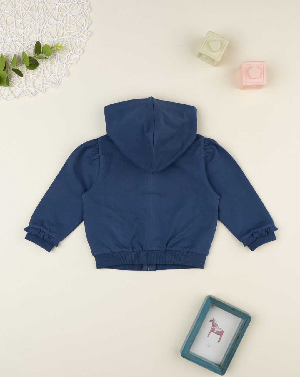 βρεφική ζακέτα φούτερ μπλε sweety για κορίτσι - Prénatal