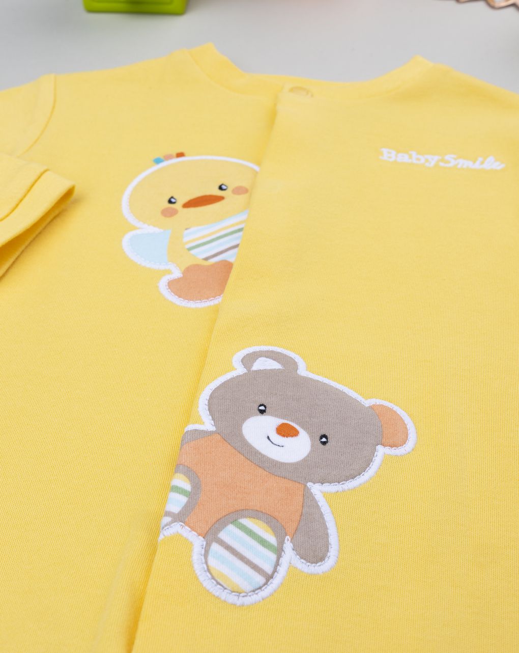 βρεφικό φορμάκι κίτρινο baby smile unisex - Prénatal