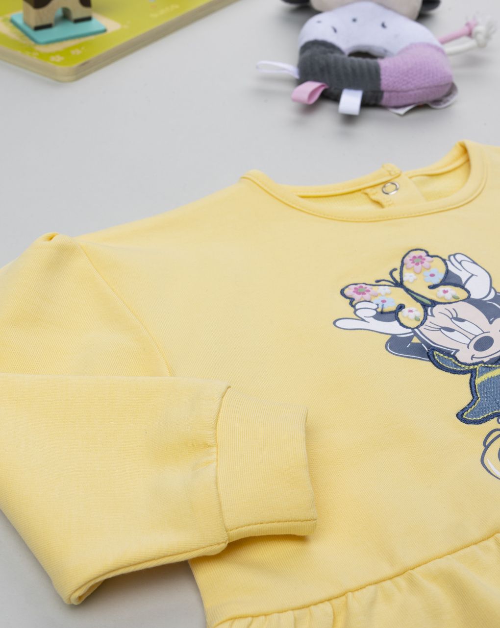 βρεφική μπλούζα φούτερ κίτρινη minnie για κορίτσι - Prénatal