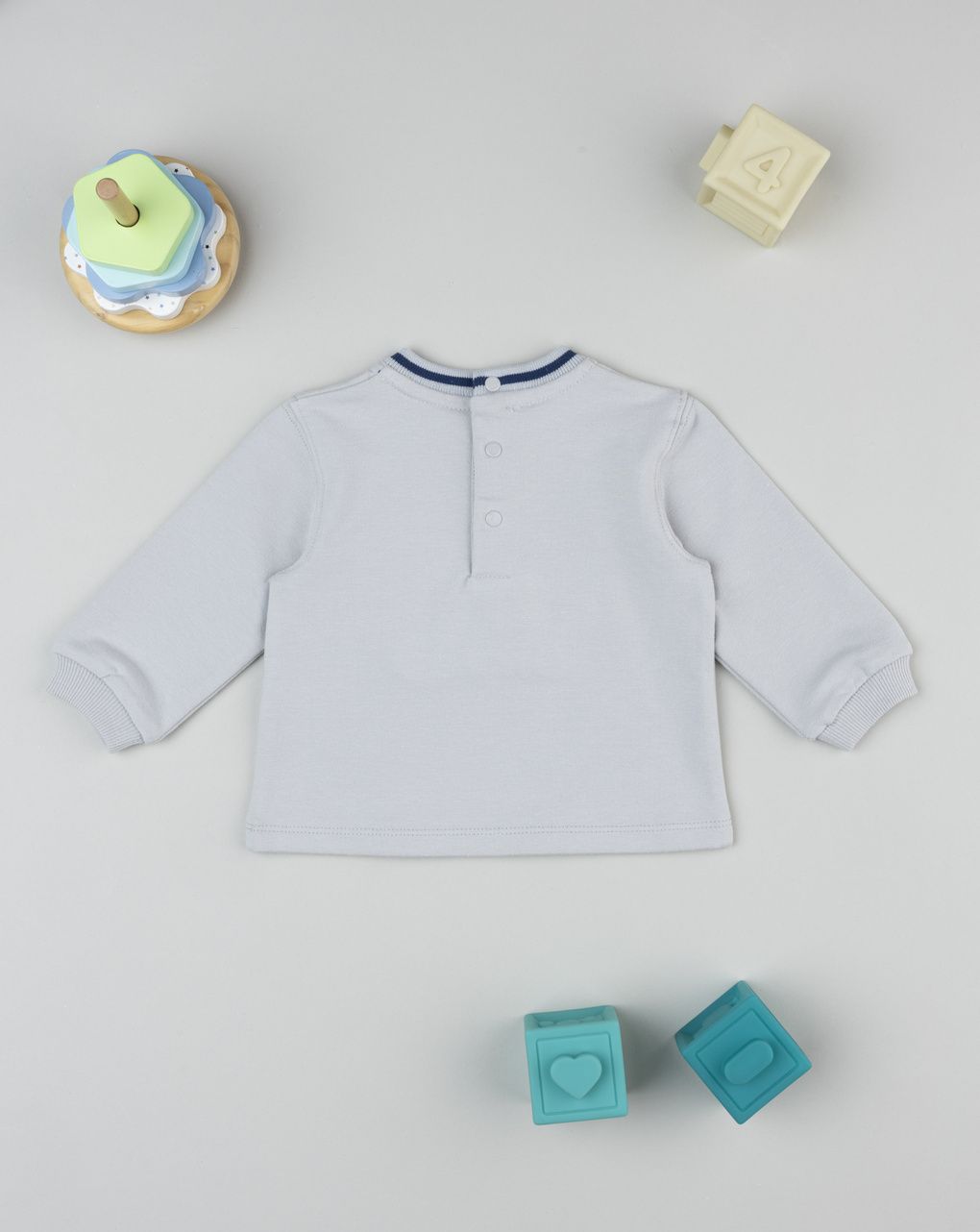 βρεφική μπλούζα φούτερ γκρι forever bro για αγόρι - Prénatal