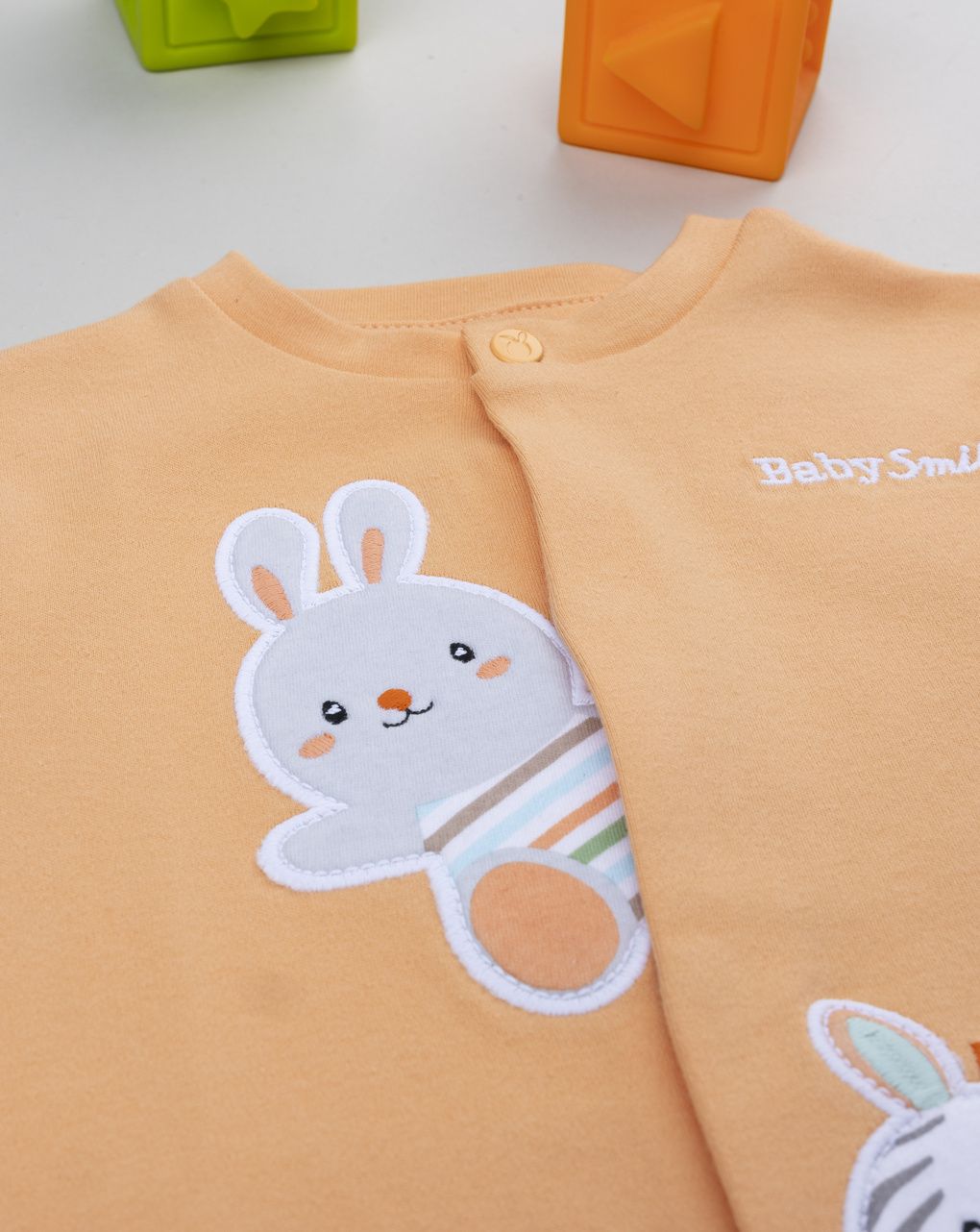 βρεφικό φορμάκι πορτοκαλί baby smile unisex - Prénatal