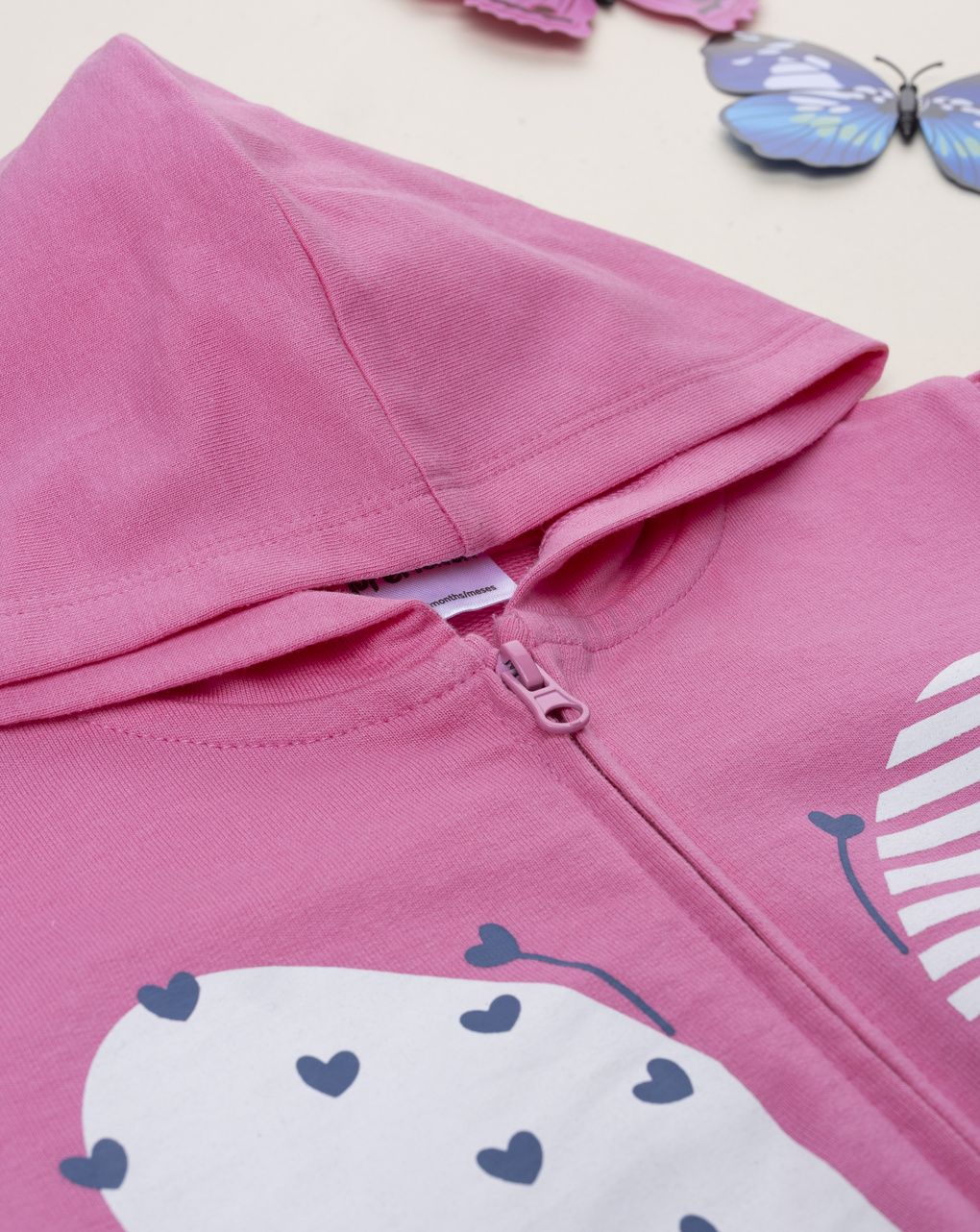 βρεφική ζακέτα φούτερ ροζ sweety για κορίτσι - Prénatal