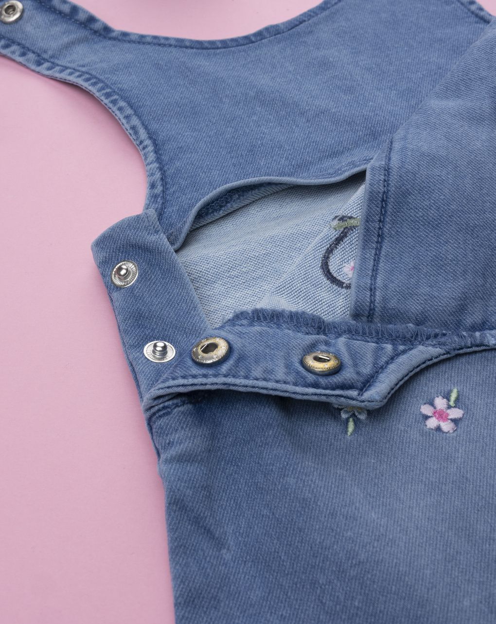 βρεφικό τζιν φόρεμα μπλε με πεταλούδες για κορίτσι - Prénatal