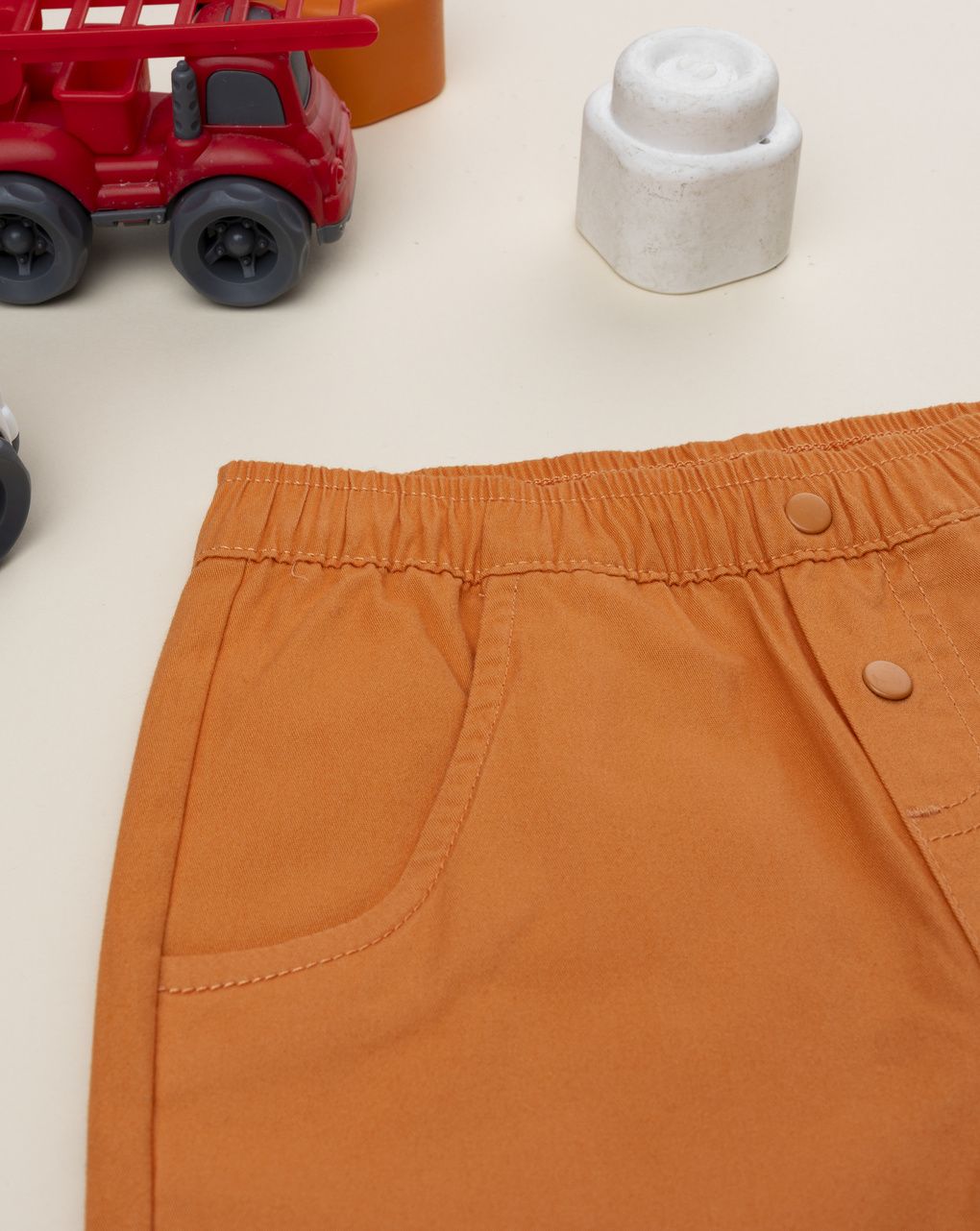 βρεφικό παντελόνι twill πορτοκαλί για αγόρι - Prénatal