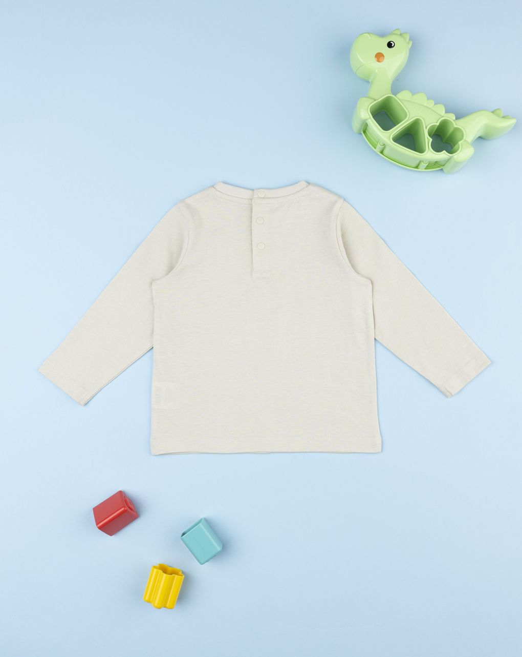 βρεφική μπλούζα μπεζ dinos για αγόρι - Prénatal