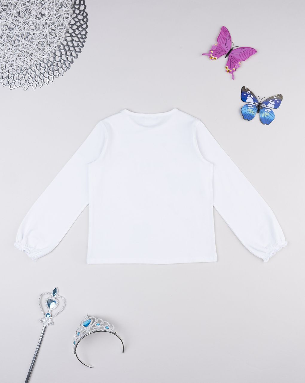 παιδική μπλούζα λευκή με πεταλούδες για κορίτσι - Prénatal