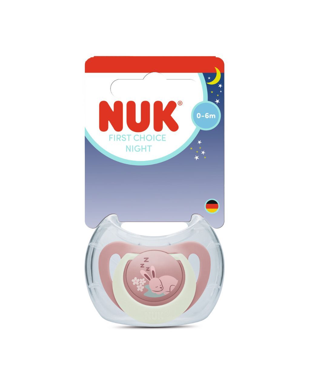 Nuk πιπίλα σιλικόνης first choice night 0-6m rabbit - Nuk
