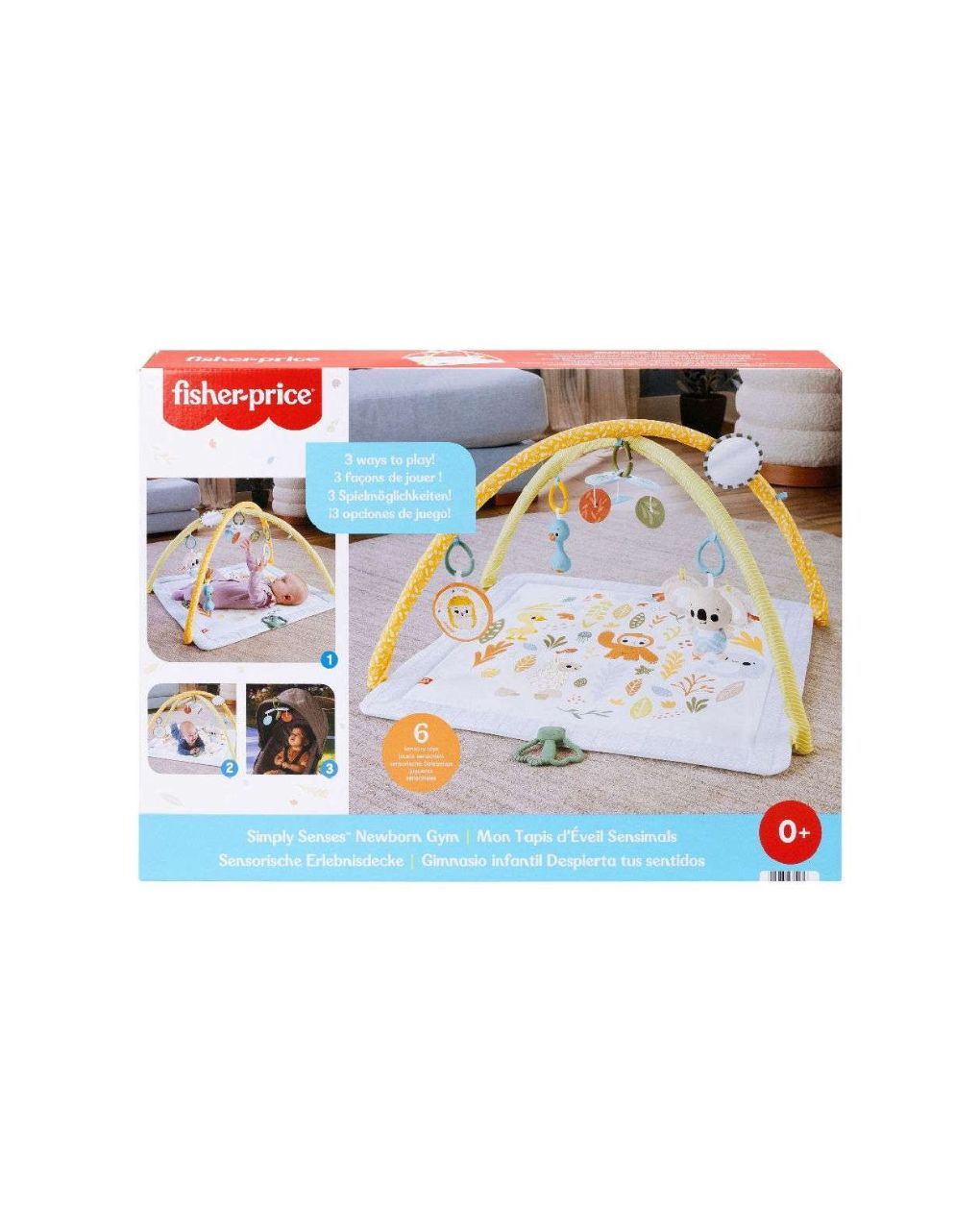 Fisher-price βρεφικό γυμναστήριο simply senses newborn gym jmn74