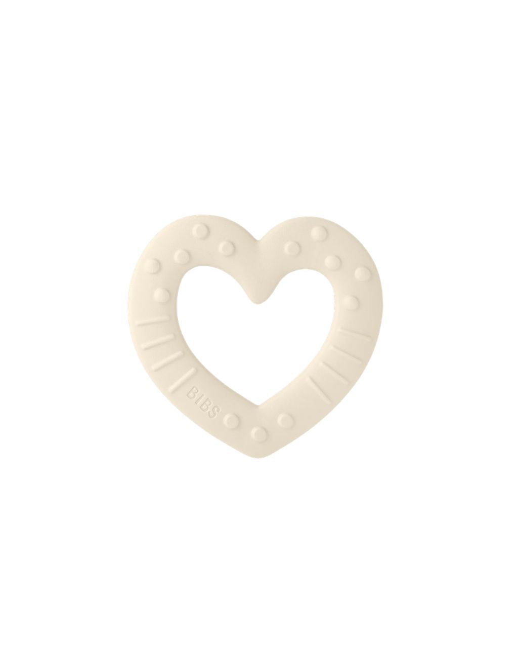 Bibs μασητικό καρδούλα 6m+ ivory 3100216 - BIBS