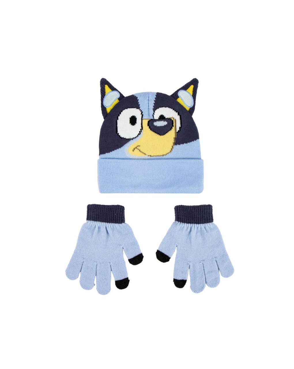 παιδικό χειμερινό σετ σκουφάκι και γάντια bluey για αγόρι