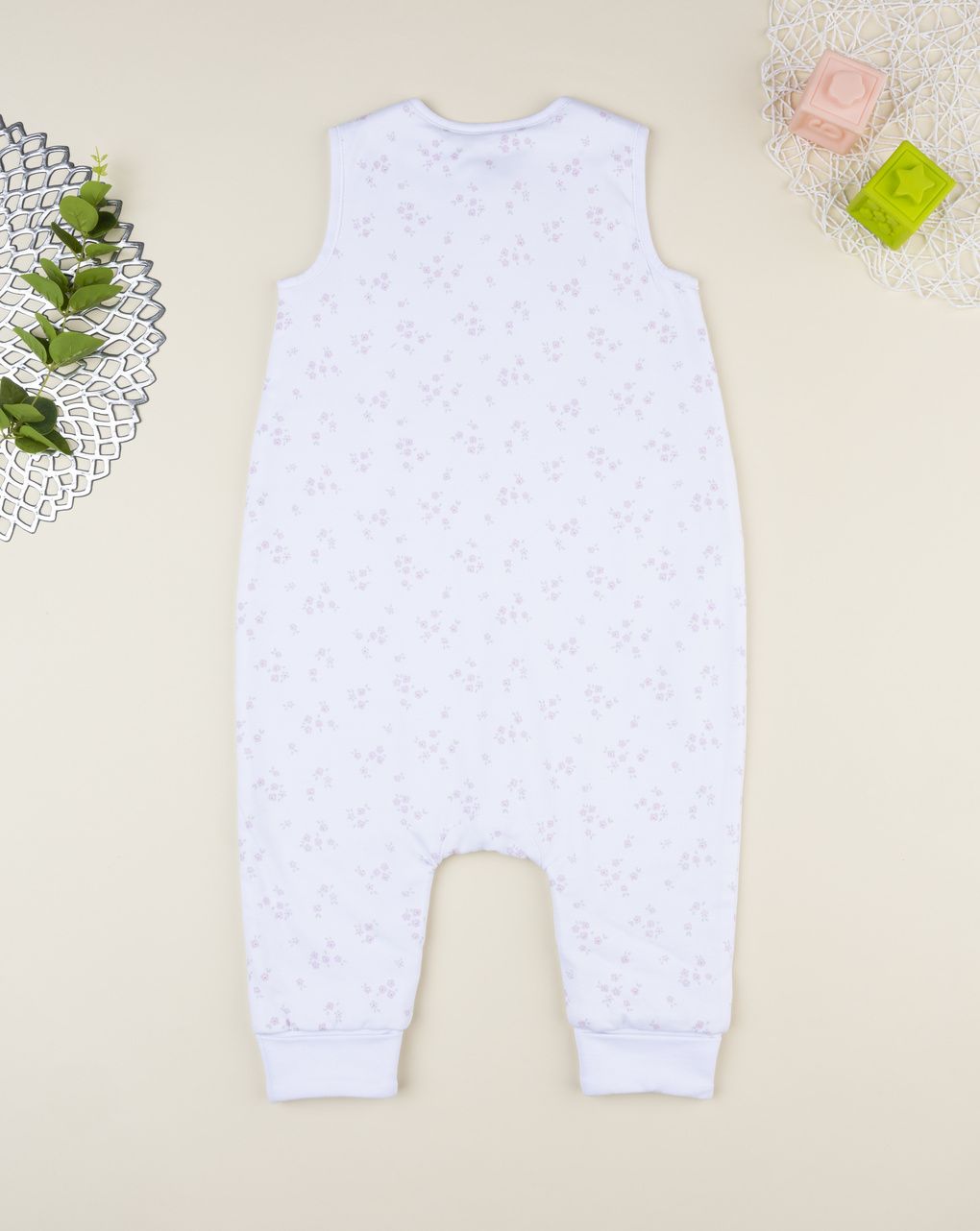 βρεφικός υπνόσακος λευκός με λουλούδια 1,5 tog - Prénatal